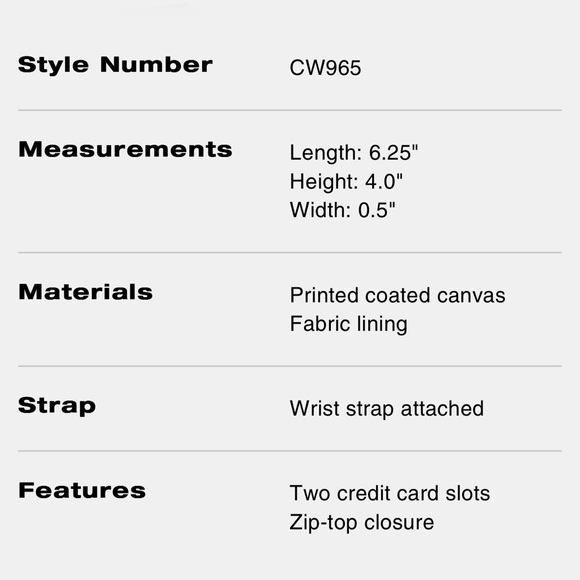 Coach Corner Zip Wristlet with Heart Print in Gold/Chalk Multi Coated Canvas NWT - Picture 7 of 11